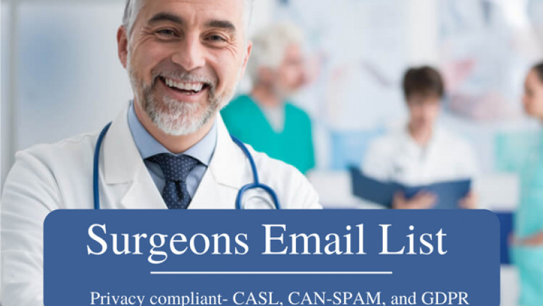 Purchase our responsive surgeons mailing database and establish your brand internationally.