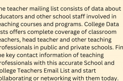 Teachers Email List for Marketing Champaign
