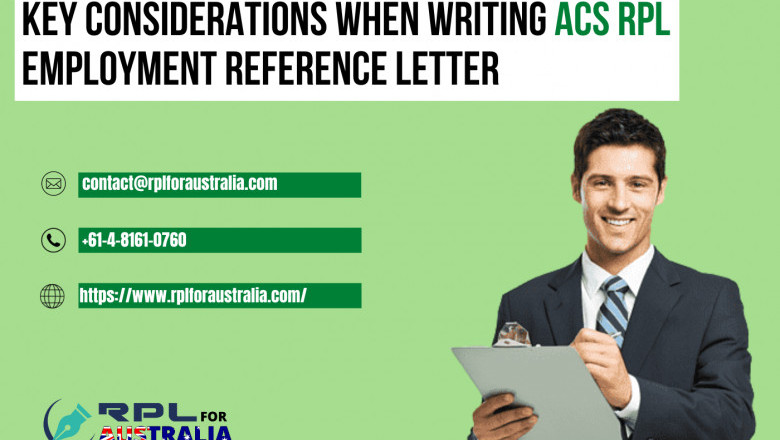 Key Considerations When Writing ACS RPL Employment Reference Letter