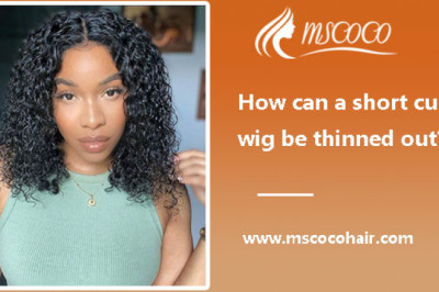 How can a short curly wig be thinned out?