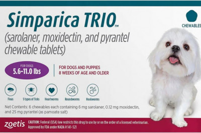 Buy Simparica Trio for Dogs for 5.6-11lbs (Purple) with Free Shipping|petcaresupplies