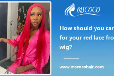 How should you care for your red lace front wig?