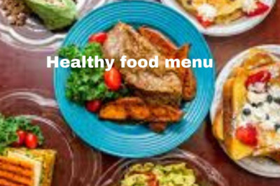 Healthy green salad -Bagel. market