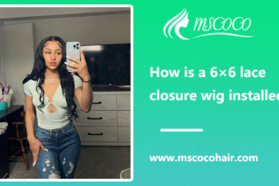 How is a 6×6 lace closure wig installed?