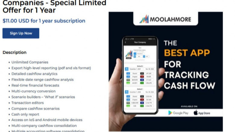 Moolahmore Cash Flow Software and App (Promo Extended)