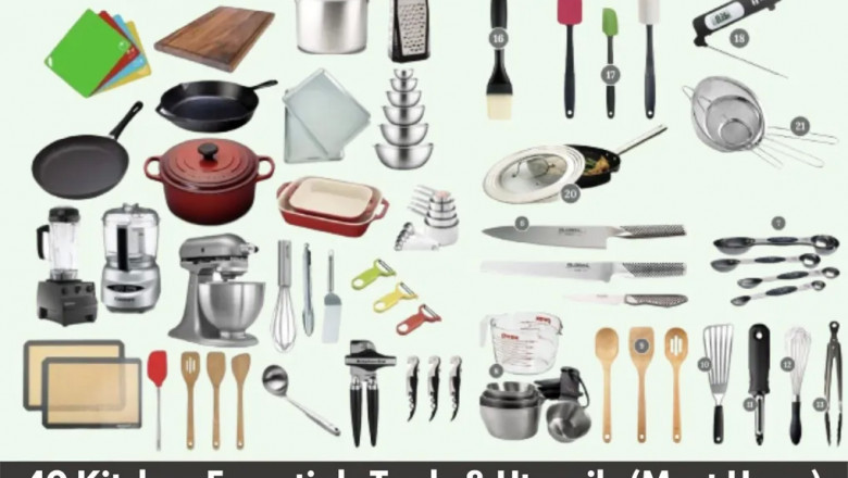40 Kitchen Essentials | Types of Kitchen Utensils | Top Kitchen Must Have Tools