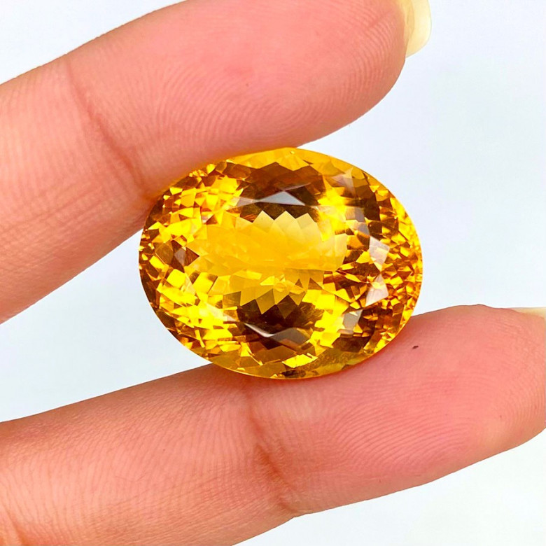 Citrine Faceted Oval Shape Loose Gemstone