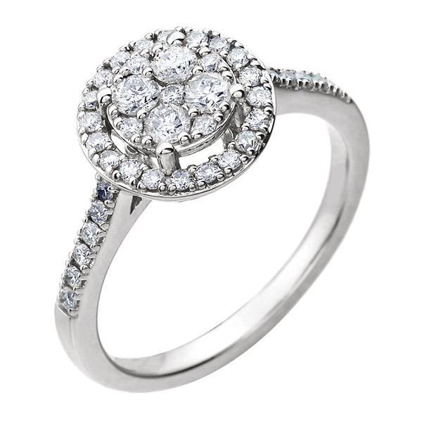 Halo Diamond Engagement Rings at My Bridal Ring