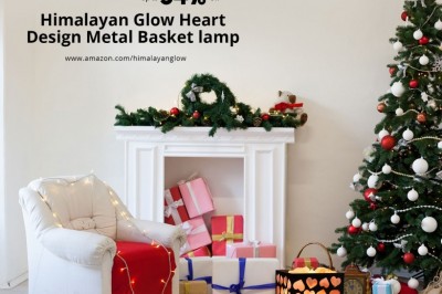 Black Friday Deal! Up to 54% Off  Himalayan Glow Heart Design Metal Basket lamp