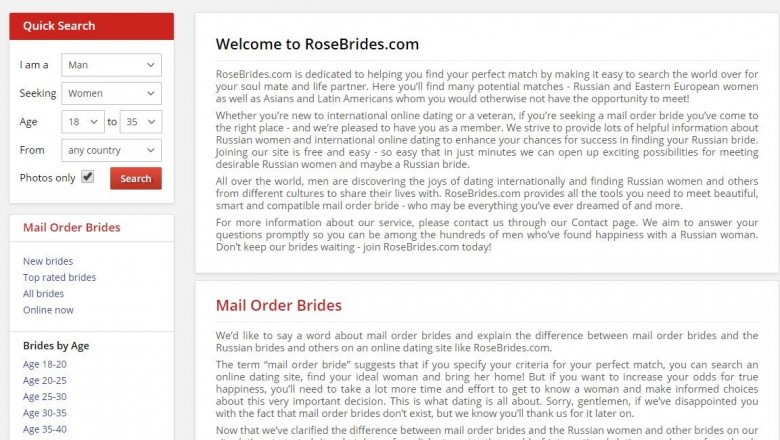 Interacting with a mail order bride