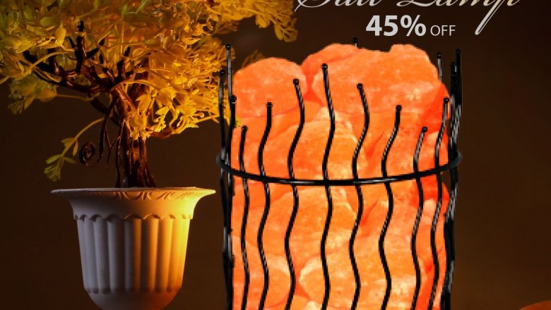 Himalayan Glow Pillar Basket salt lamp Christmas Sale