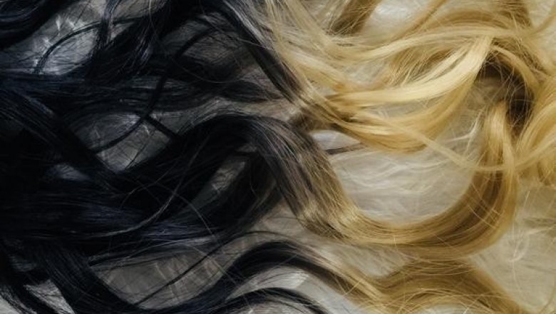 Hair extensions black to blonde