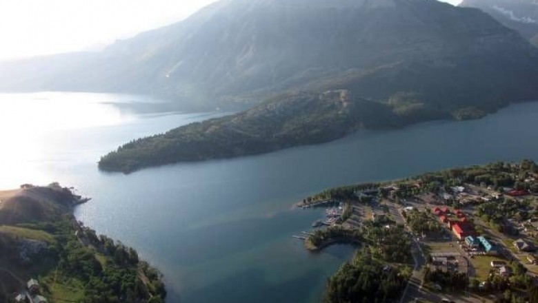 How long is Waterton Lake?