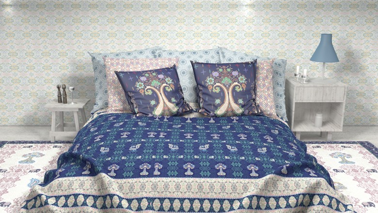 Amrita Sen Trend Diamond Tiles Decorative Pillow