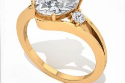 2Ct Moissanite Solitaire Engagement Ring, Gemstone Three Stone Ring, Wedding Statement Ring, 14kt Gold Promise Ring, Trilogy Promise Ring