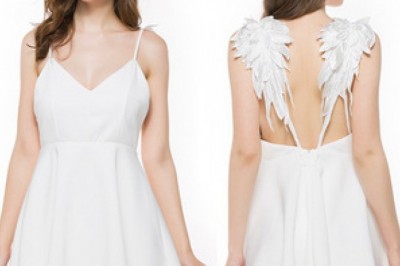 Angel wing dress, White angel wings, Dresses