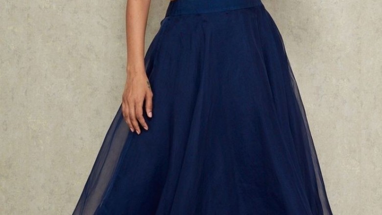 Latest designer crop top skirt best for wedding party