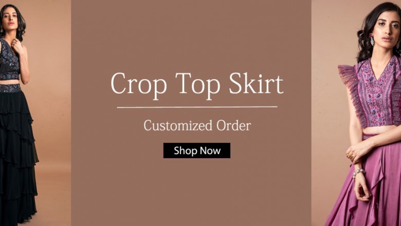 Crop Top And Skirt Dress is best combination for an Indian Wedding