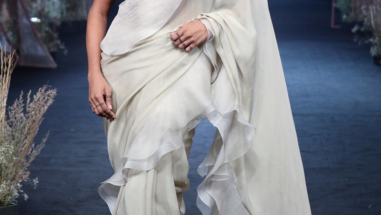 Ruffle Saree is the latest fashionable trend of this season