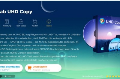 DVDFab UHD Copy | Welterste 4K UHD Kopieren Software kopiert die 4K Ultra HD Blu-ray Filme.