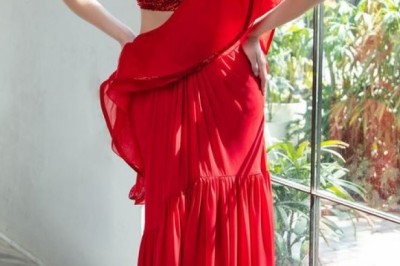 Buy Ruffle Saree Online Shopping at Fresh Look Fashion