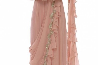 Pre stitched saree is a cocktail style of saree and best look for Bestie Wedding