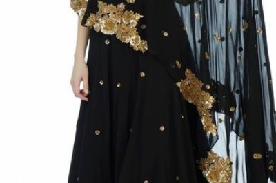 Cape Dresses - Cape Style Gown | Cape Anarkali Suits | Cape Sleeves Dress