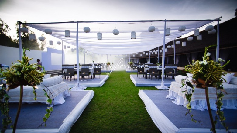 Outdoor wedding Decoration | Garden wedding Bangalore | Melting Flowers