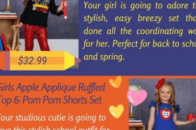 Mia Belle Girls 1st Day of School Clothing And Accessories.