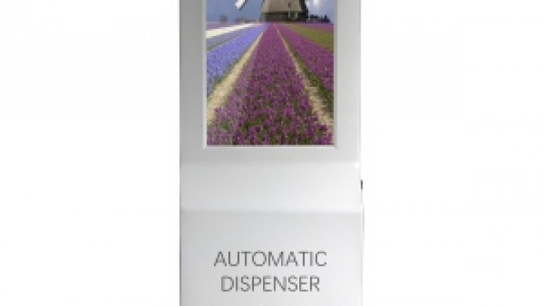 Digital signage hand sanitizer dispenser