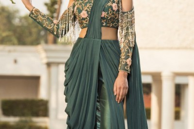 Dhoti Saree a perfect traditional way to wear dhoti pant with saree like celebrities