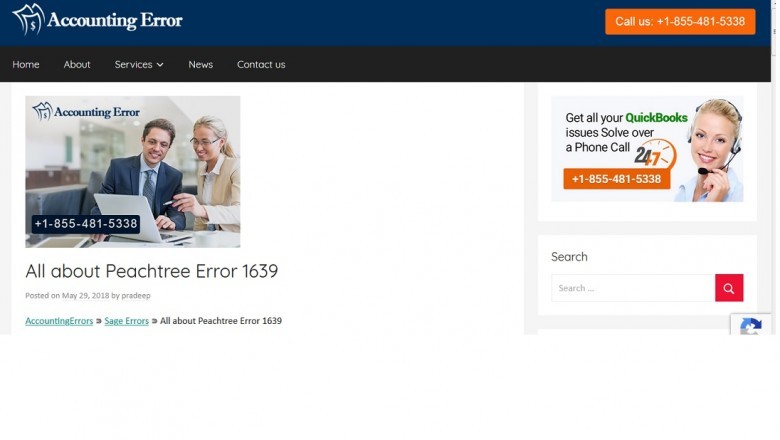 What is Error 1639 Windows Installer Sdk Peachtree error?