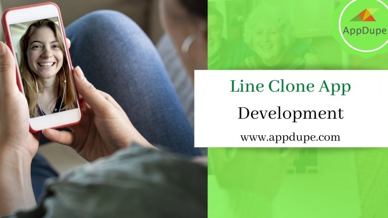 What are the features of the Line clone messaging app?
