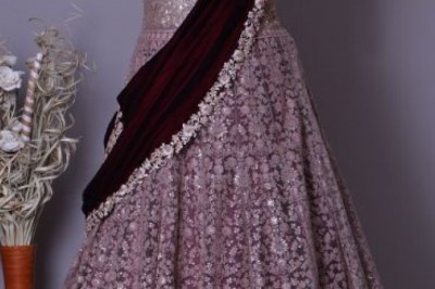 Stitch Pleated Saree Gown Online Shopping