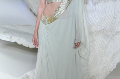 Ready Pleated Saree Gown And Stitched Saree Gown Online Shopping