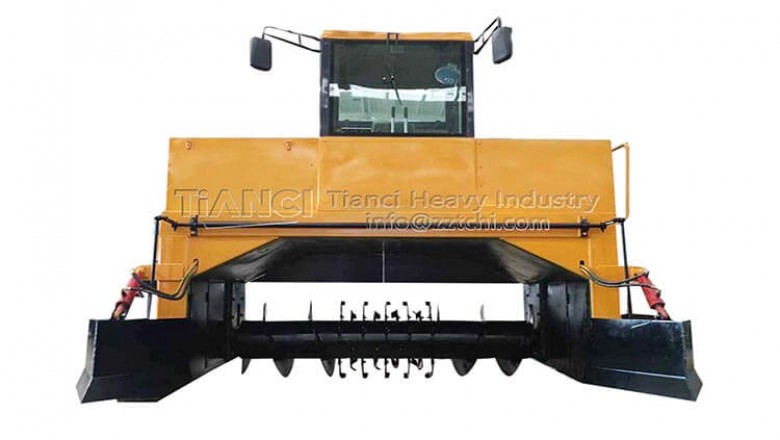 Fermentation method of continuous pool organic fertilizer