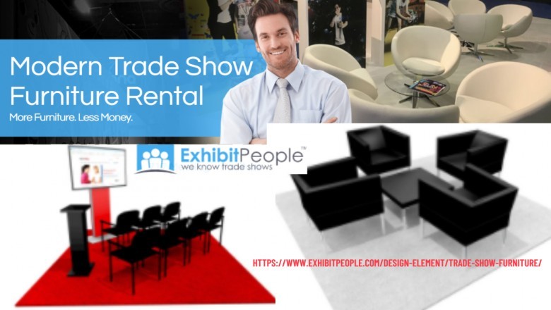 Modern Trade Show Furniture Rental l Exhibit People