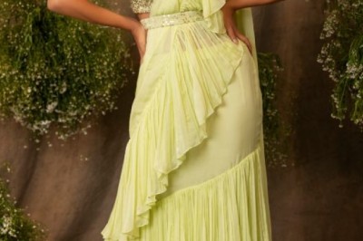 Buy Latest Ruffle Saree And Frill Saree Online In India