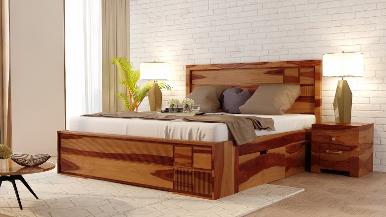 Buy Wooden Double Beds Online in India at WoodenAlley