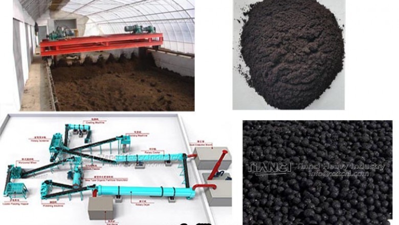 Composting fermentation process of organic fertilizer production line