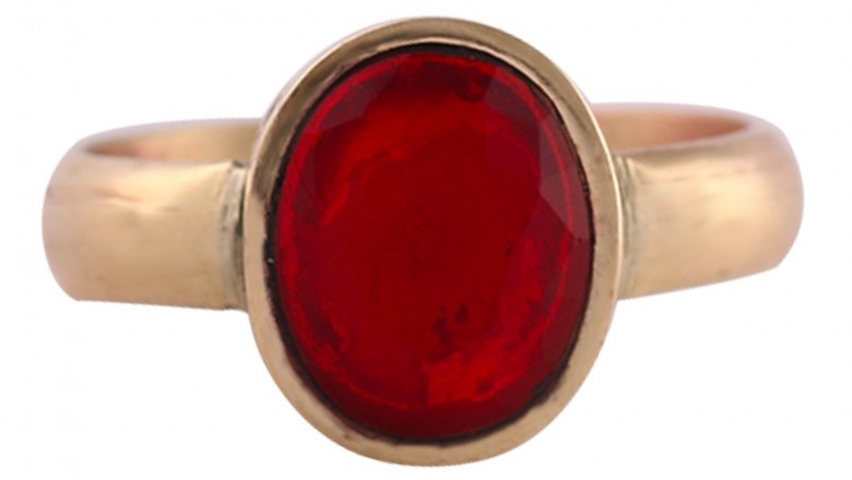 Natural Certified Ruby(Manik) Gemstone Panchdhatu Adjustable Ring