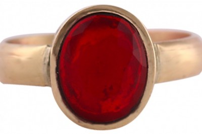 Natural Certified Ruby(Manik) Gemstone Panchdhatu Adjustable Ring