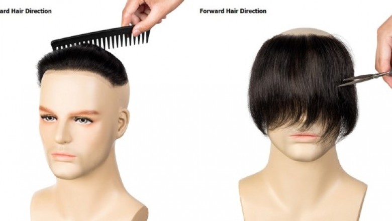 How does a partial frontal hair system work