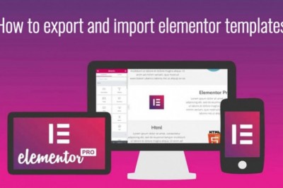 export and import elementor templates with images