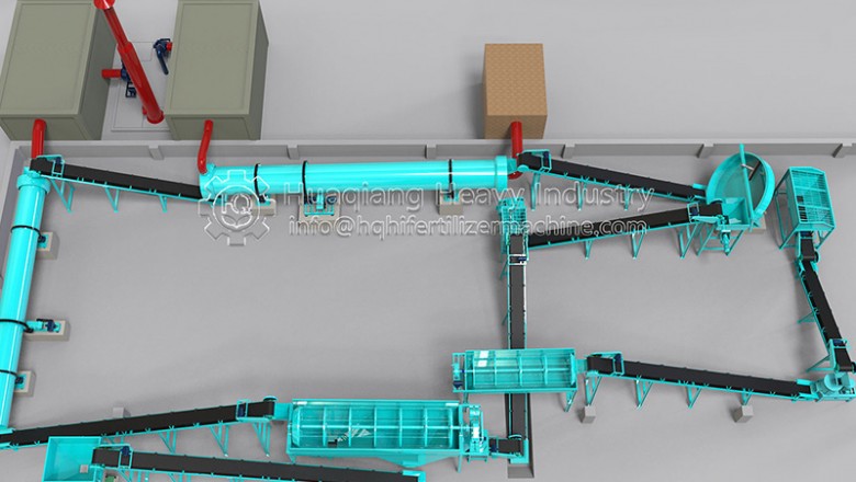 Process of cow manure organic fertilizer granulator