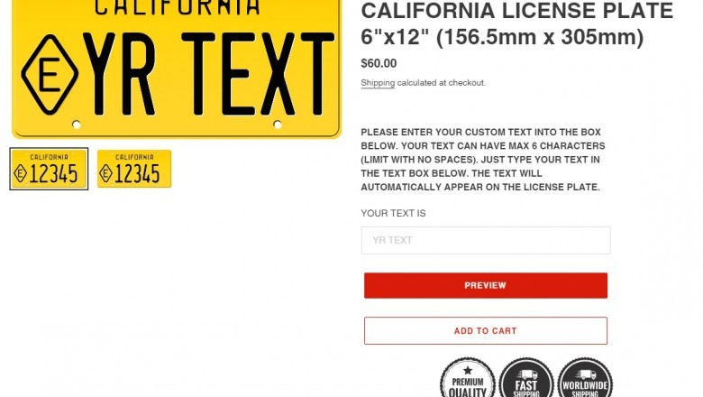 1959 state exempt california license plate