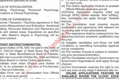 SPSC Jobs In Sindh Public Service Commission Hyderabad