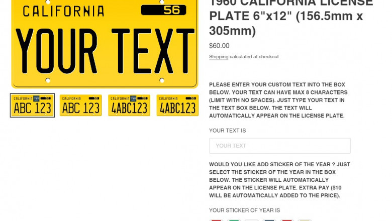 1960 california license plate