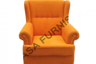 Single Seater Wooden Sofa | High Back Lounge Chair | Casa furnishing