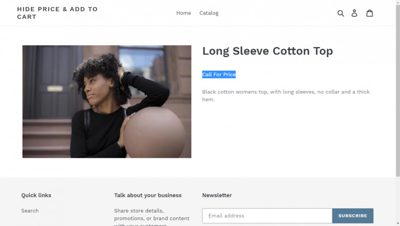hide add to cart button shopify app